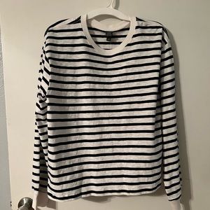 Navy striped long sleeve shirt